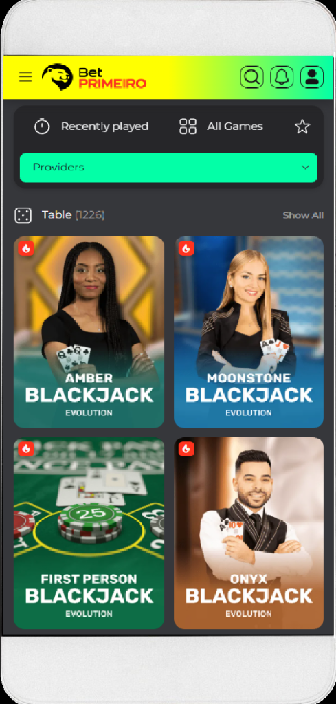 Table games phone betprimeiro